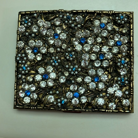 Vintage Rhinestone Compact - Picture 1 of 4